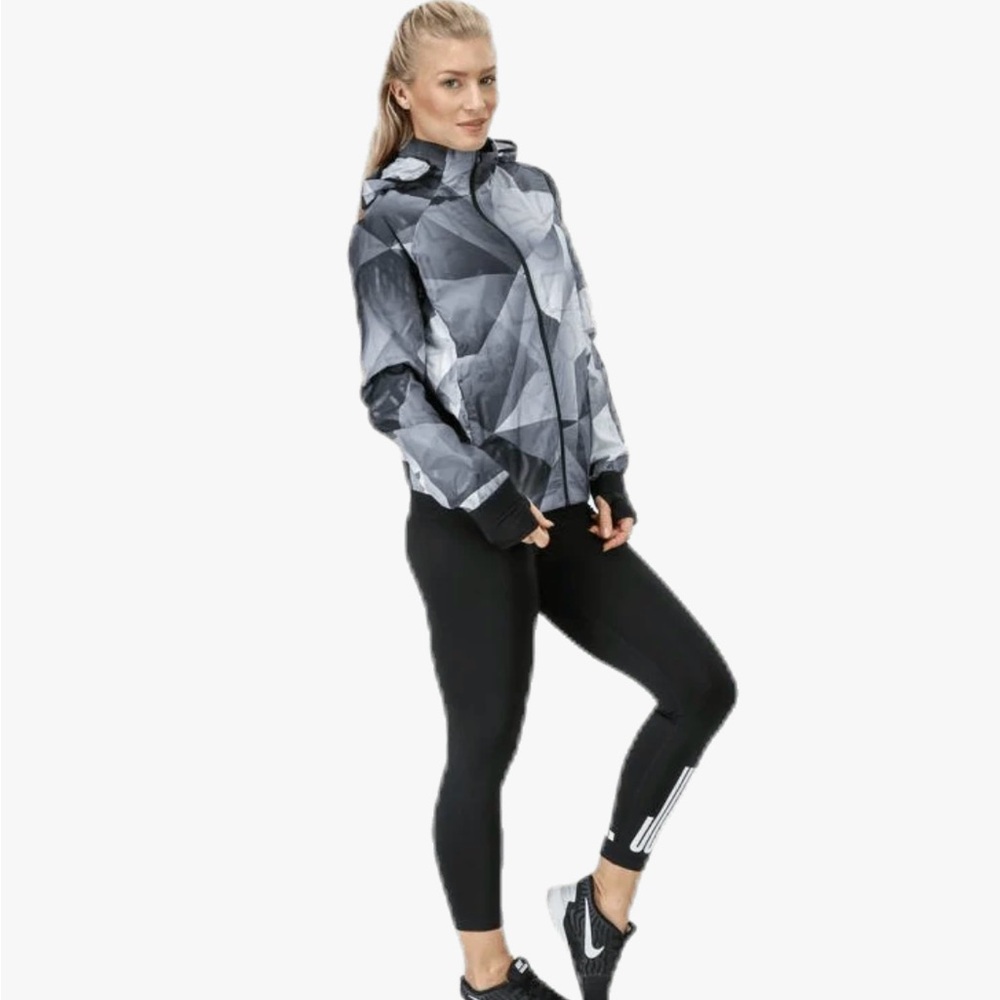 Nike Shield Hood Reflective Flash Running Jacket Size Large